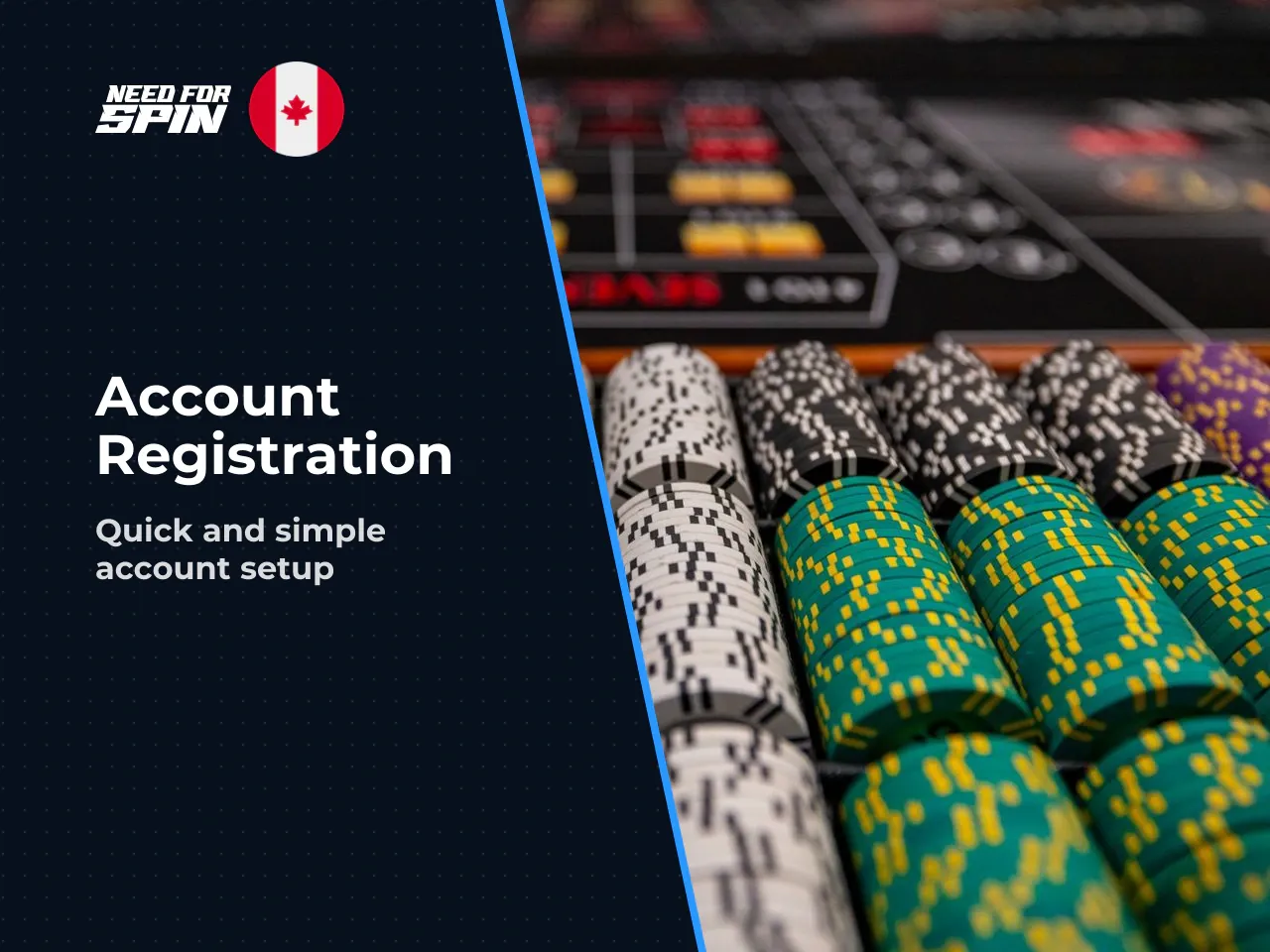 Registration, login and player account. Account