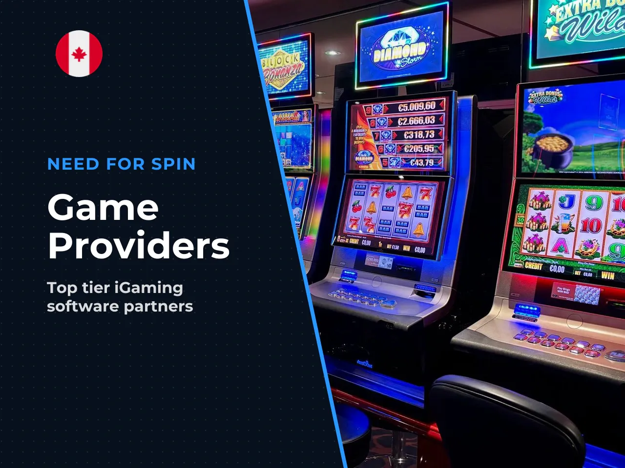 Casino software and game providers. The